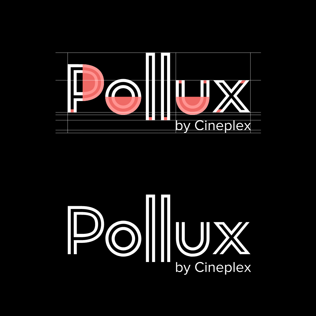 Pollux Logoabmessungen übereinander