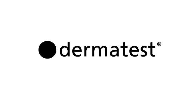 Schwarzes Logo dermatest